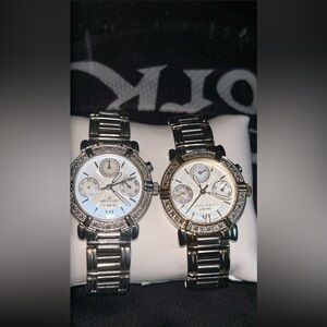 Anne Klein Diamond Bezel 10/7899 6P05 Women’s Watch’s Gold And Silver Bundle